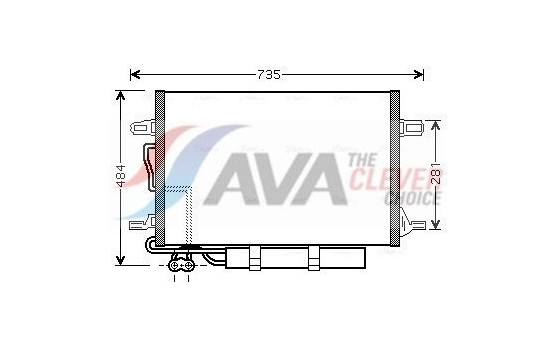 Condenser, air conditioning MSA5307D Ava Quality Cooling