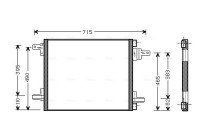 Condenser, air conditioning MSA5345 Ava Quality Cooling