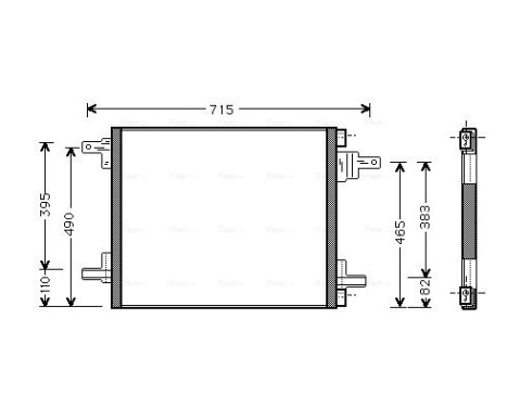 Condenser, air conditioning MSA5345 Ava Quality Cooling