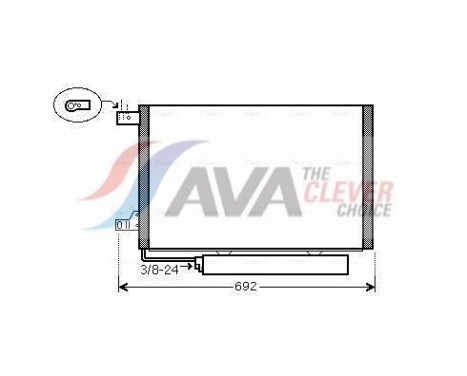 Condenser, air conditioning MSA5386D Ava Quality Cooling