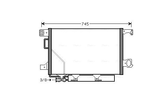 Condenser, air conditioning MSA5435D Ava Quality Cooling