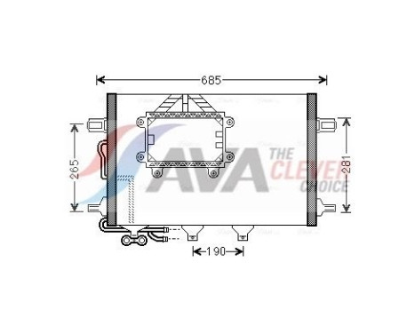 Condenser, air conditioning MSA5562 Ava Quality Cooling