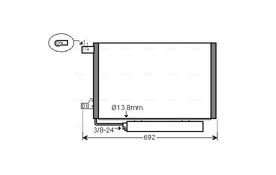 Condenser, air conditioning MSA5578D Ava Quality Cooling