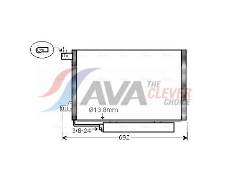 Condenser, air conditioning MSA5578D Ava Quality Cooling