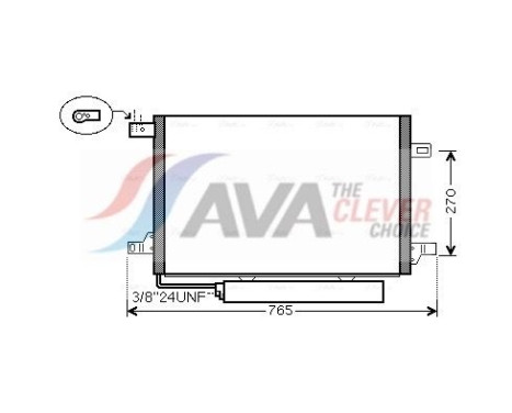 Condenser, air conditioning MSA5579D Ava Quality Cooling