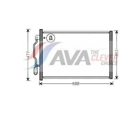 Condenser, air conditioning MSA5605 Ava Quality Cooling