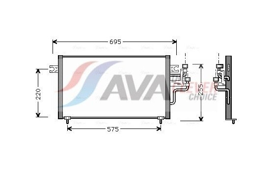 Condenser, air conditioning MT5119 Ava Quality Cooling