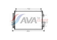 Condenser, air conditioning MT5178D Ava Quality Cooling