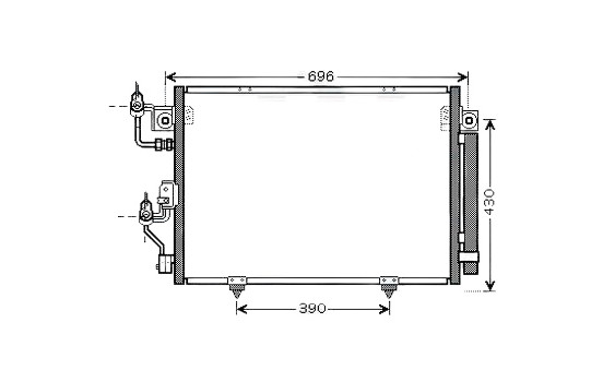 Condenser, air conditioning MT5191D Ava Quality Cooling