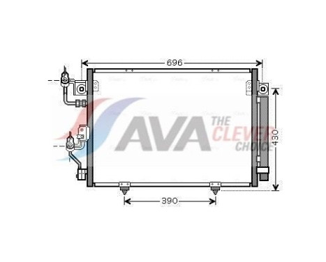 Condenser, air conditioning MT5191D Ava Quality Cooling, Image 2