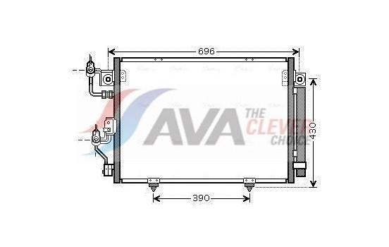 Condenser, air conditioning MT5191D Ava Quality Cooling, Image 2