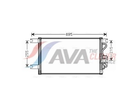 Condenser, air conditioning MT5206 Ava Quality Cooling, Image 2