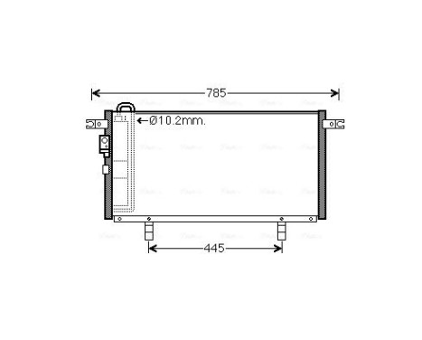 Condenser, air conditioning MT5211D Ava Quality Cooling
