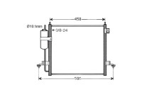 Condenser, air conditioning MT5218D Ava Quality Cooling