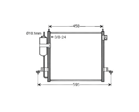 Condenser, air conditioning MT5218D Ava Quality Cooling