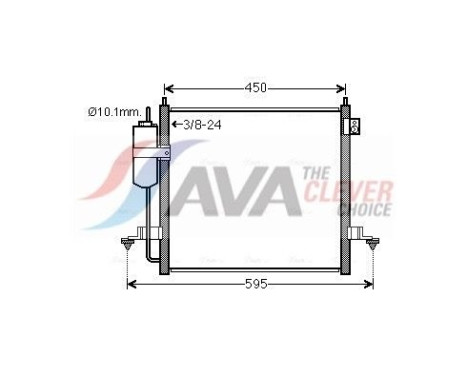 Condenser, air conditioning MT5218D Ava Quality Cooling, Image 2