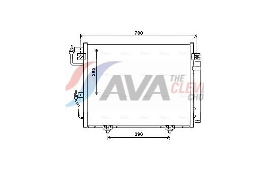 Condenser, air conditioning MT5231D Ava Quality Cooling