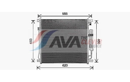 Condenser, air conditioning MT5285D Ava Quality Cooling