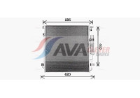 Condenser, air conditioning MT5290D Ava Quality Cooling