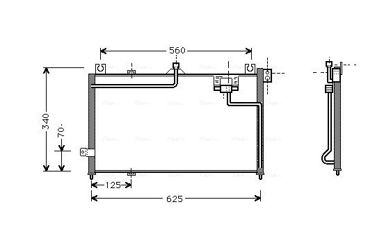 Condenser, air conditioning MZ5125 Ava Quality Cooling
