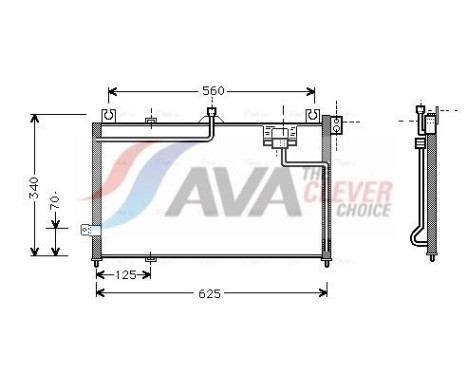 Condenser, air conditioning MZ5125 Ava Quality Cooling
