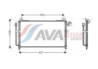 Condenser, air conditioning MZ5141 Ava Quality Cooling