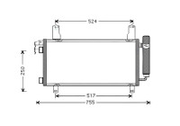 Condenser, air conditioning MZ5157D Ava Quality Cooling