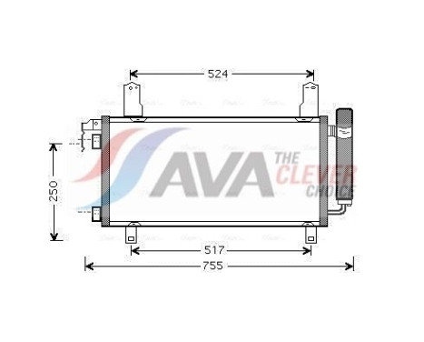 Condenser, air conditioning MZ5157D Ava Quality Cooling, Image 2