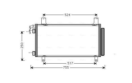 Condenser, air conditioning MZ5158D Ava Quality Cooling