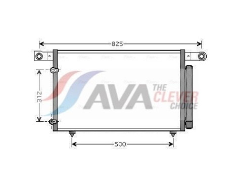Condenser, air conditioning MZ5196D Ava Quality Cooling, Image 2