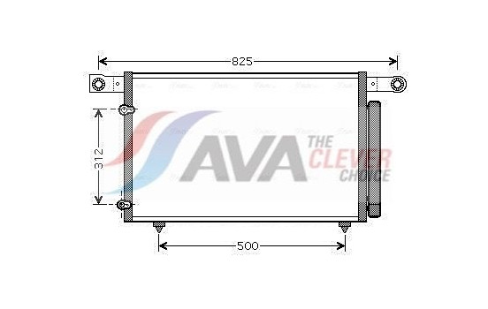 Condenser, air conditioning MZ5196D Ava Quality Cooling, Image 2