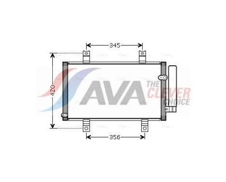 Condenser, air conditioning MZ5209D Ava Quality Cooling