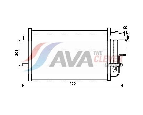 Condenser, air conditioning MZ5242D Ava Quality Cooling
