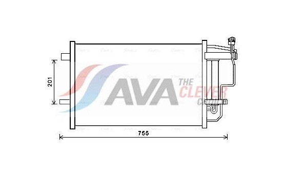 Condenser, air conditioning MZ5242D Ava Quality Cooling