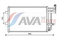 Condenser, air conditioning MZ5252D Ava Quality Cooling