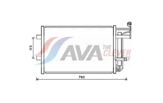 Condenser, air conditioning MZ5252D Ava Quality Cooling