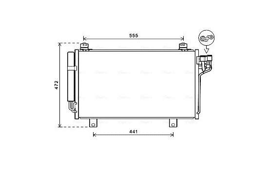 Condenser, air conditioning MZ5260D Ava Quality Cooling