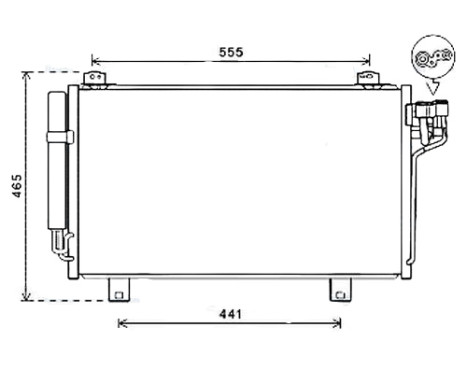 Condenser, air conditioning MZ5264D Ava Quality Cooling