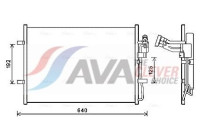 Condenser, air conditioning MZ5281D Ava Quality Cooling