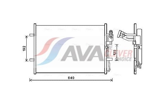 Condenser, air conditioning MZ5281D Ava Quality Cooling