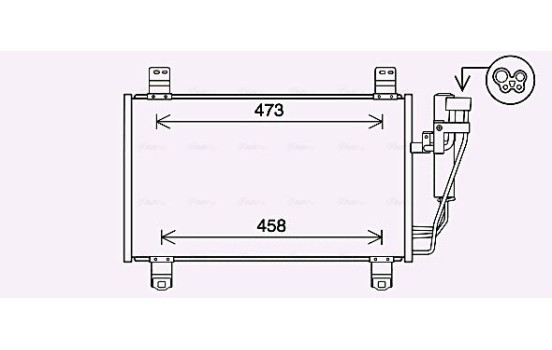 Condenser, air conditioning MZ5283D Ava Quality Cooling