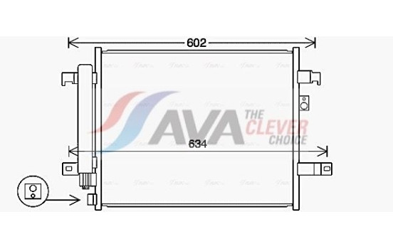 Condenser, air conditioning MZ5294D Ava Quality Cooling