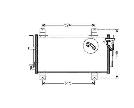Condenser, air conditioning MZA5231D Ava Quality Cooling