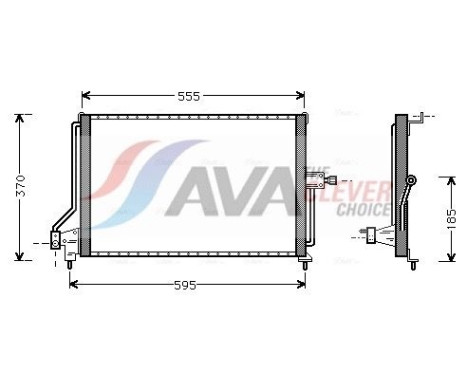 Condenser, air conditioning OL5209 Ava Quality Cooling