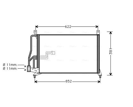 Condenser, air conditioning OL5231 Ava Quality Cooling