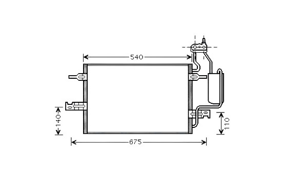 Condenser, air conditioning OL5349D Ava Quality Cooling