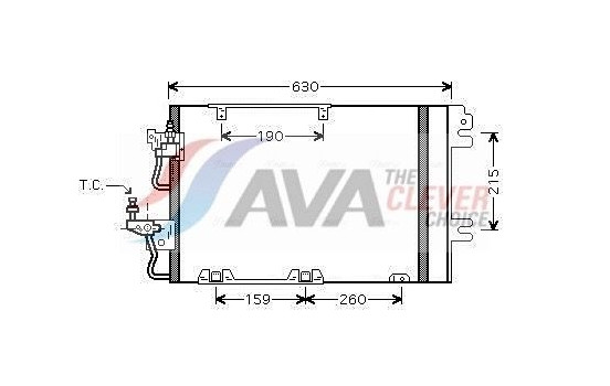 Condenser, air conditioning OL5367D Ava Quality Cooling, Image 2
