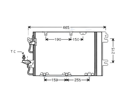Condenser, air conditioning OL5384D Ava Quality Cooling