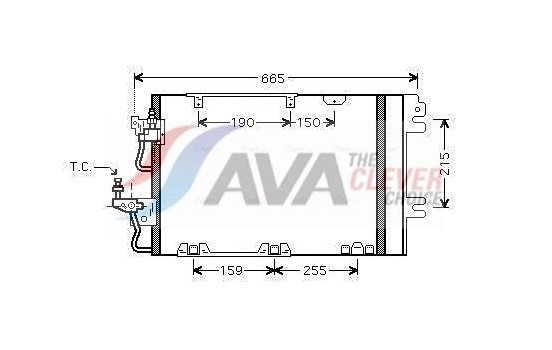 Condenser, air conditioning OL5384D Ava Quality Cooling, Image 2