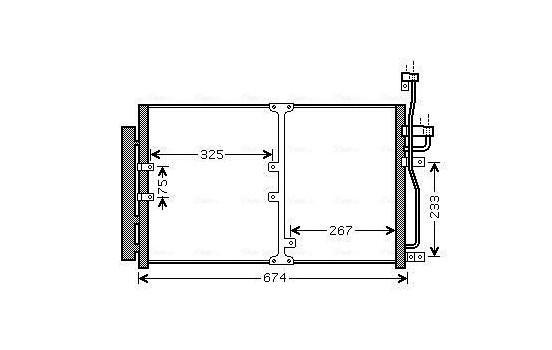 Condenser, air conditioning OL5425D Ava Quality Cooling